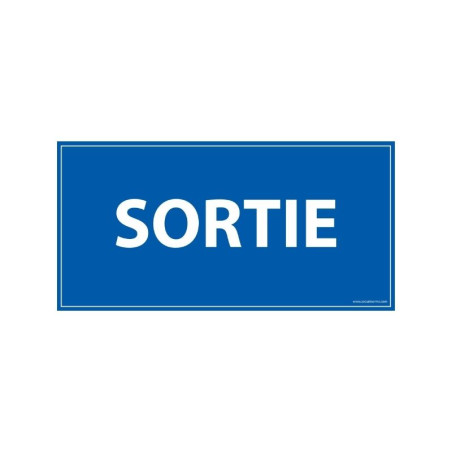 Panneau information - Signalisation Sortie - Dibond - 200 x 400 mm