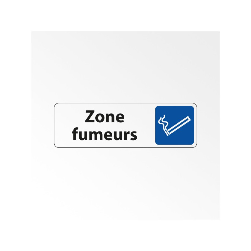 Panneau Information - Zone fumeurs avec Pictogramme Cigarette