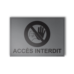 Panneau Interdiction - Accès interdit - 140x100 mm