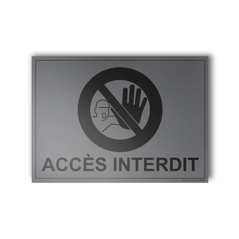 Panneau Interdiction - Accès interdit - 140x100 mm