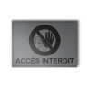 Panneau Interdiction - Accès interdit - 140x100 mm