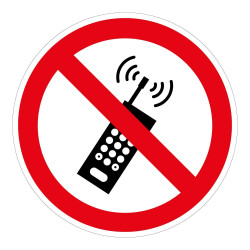 Panneau Interdiction - Ne pas activer téléphone - P013 - ISO 7010