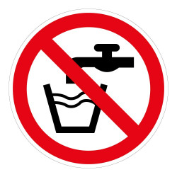 Panneau interdiction P005 - Eau non potable - ISO 7010