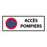 Panneau - Interdiction stationnement accès pompiers - Norme ISO 7010