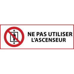 Panneau interdiction - Ne pas utiliser cet ascenseur pour des personnes - P027