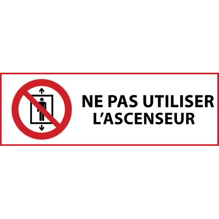 Panneau interdiction - Ne pas utiliser cet ascenseur pour des personnes - P027