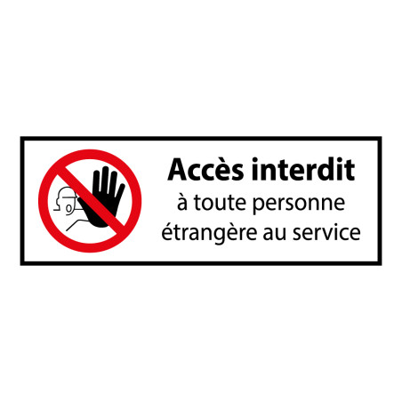 Panneau ISO 7010 - Entrée interdite - Pictogramme main