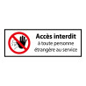 Panneau ISO 7010 - Entrée interdite - Pictogramme main
