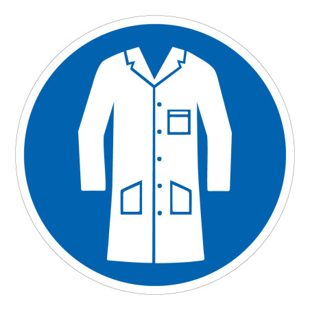 Panneau Obligation - Port de la blouse obligatoire - ISO 7010