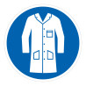 Panneau Obligation - Port de la blouse obligatoire - ISO 7010