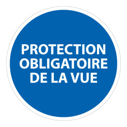 Panneau obligation EPI - Protection vue obligatoire - Norme ISO 7010