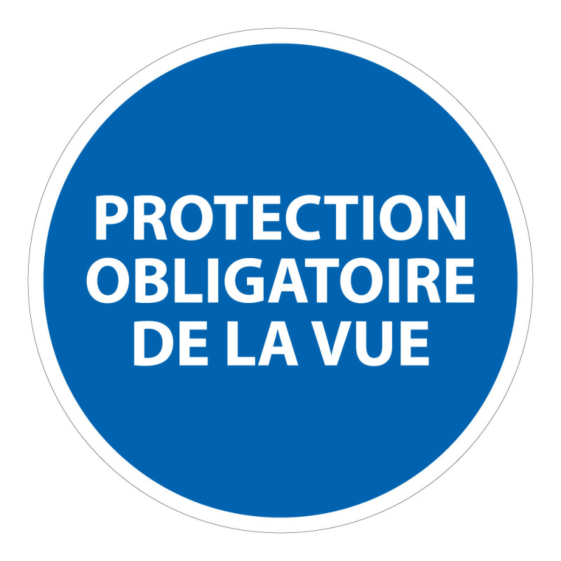 Panneau obligation EPI - Protection vue obligatoire - Norme ISO 7010
