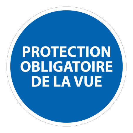 Panneau obligation EPI - Protection vue obligatoire - Norme ISO 7010