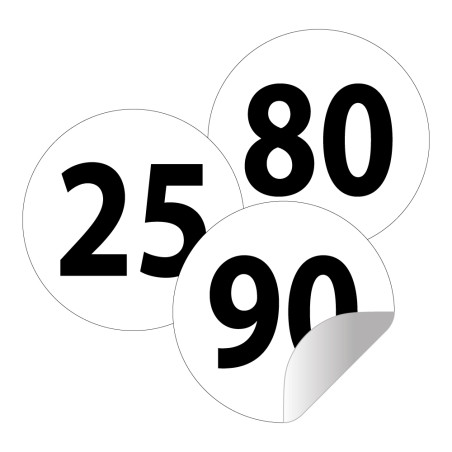 Panneau limitation de vitesse – Signalisation ronde autocollante