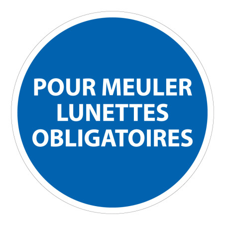 Panneau meulage lunettes obligatoires ISO 7010 sécurité