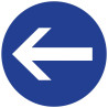 Panneau - Obligation de Tourner avant le Panneau B21-1/B21-2 - Ø200 mm - Aludibond