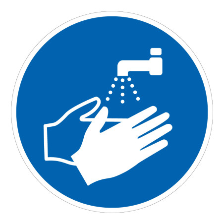 Panneau obligation - Lavage des mains obligatoire - M011