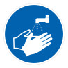 Panneau obligation - Lavage des mains obligatoire - M011