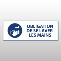 Panneau obligation - Obligation de se laver les mains - M011