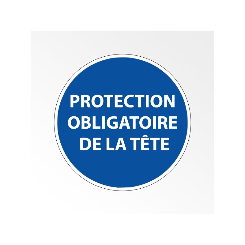 Panneau d'obligation de port d'EPI "Protection obligatoire de la tête"