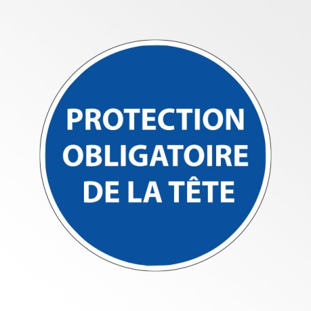 Panneau d'obligation de port d'EPI "Protection obligatoire de la tête"