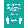 Panneau ou Autocollant - Respectez les distances sociales