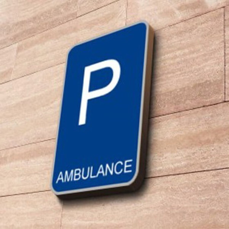 Panneau - Parking Ambulance - Aludibond / Aluminium Couvre-Chant