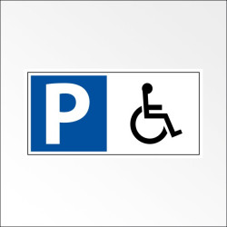 Panneau - Parking réservé PMR - 400x200 mm - Aluminium