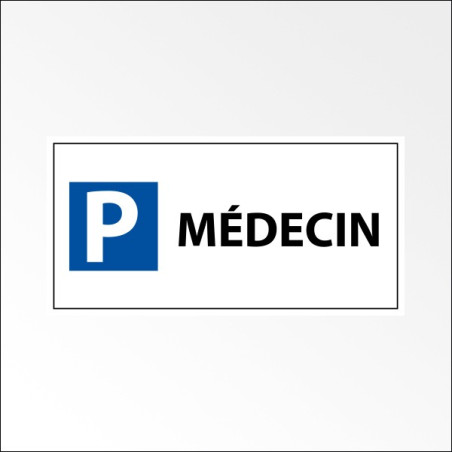 Panneau de parking en aluminium "P MEDECIN"