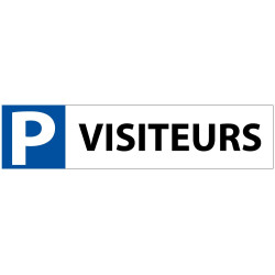 Plaque - P VISITEURS pour butée de parking - 85 x 350 mm - PVC