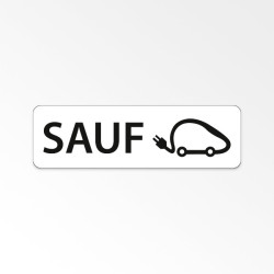 Panneau parking - Interdit sauf véhicules électriques - 500x150 mm - Aluminium
