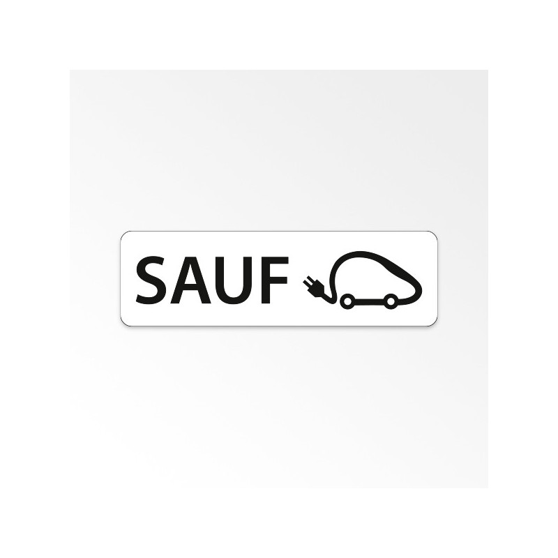 Panneau parking - Interdit sauf véhicules électriques - 500x150 mm - Aluminium