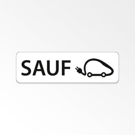Panneau parking - Interdit sauf véhicules électriques - 500x150 mm - Aluminium