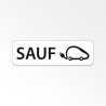 Panneau parking - Interdit sauf véhicules électriques - 500x150 mm - Aluminium