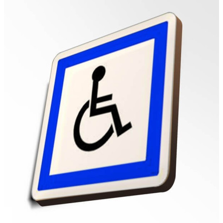 Panneau - Parking Picto Handicapé - Aluminium
