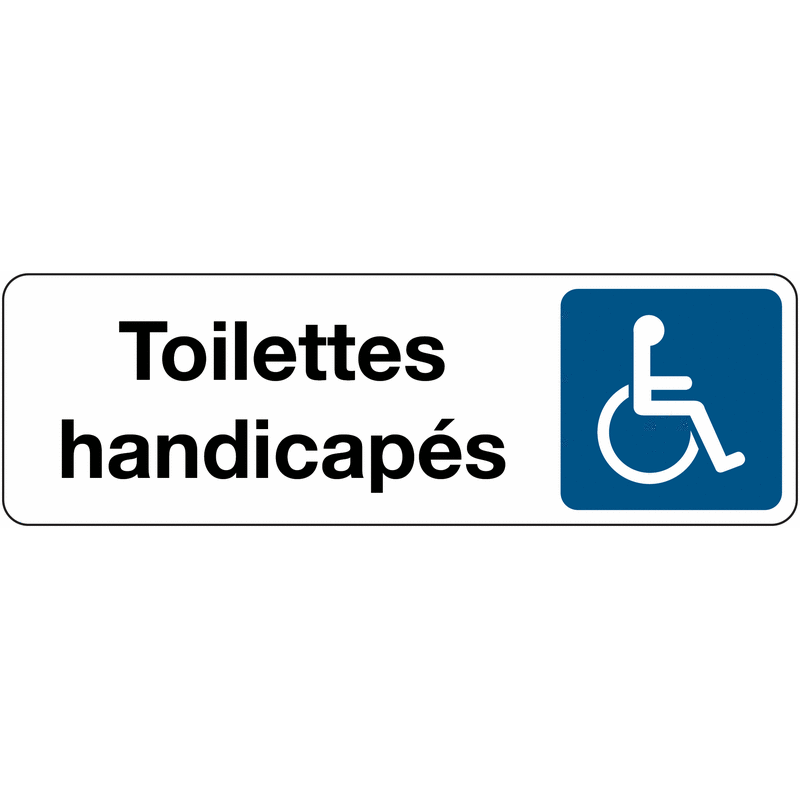 Panneau adhésif - Toilettes Handicapés