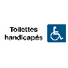 Panneau adhésif - Toilettes Handicapés