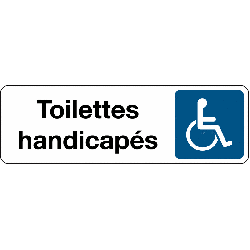 Panneau adhésif - Toilettes Handicapés