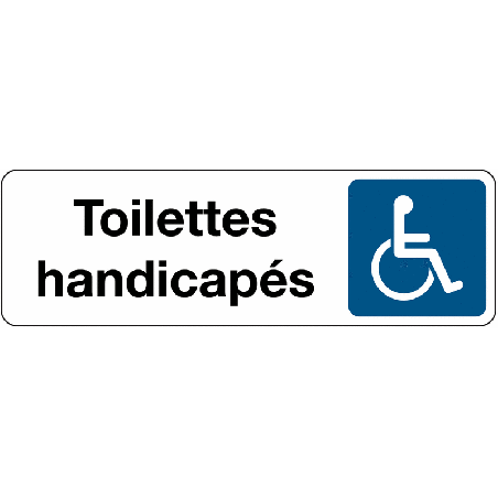 Panneau adhésif - Toilettes Handicapés