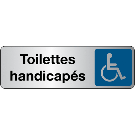 Panneau adhésif - Toilettes Handicapés