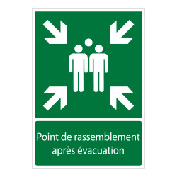 Panneau - Point de rassemblement après évacuation -E007 -ISO 7010
