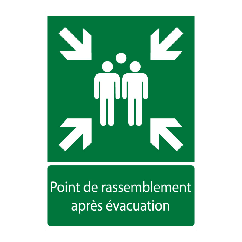 Panneau - Point de rassemblement après évacuation -E007 -ISO 7010