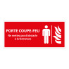 Panneau Porte coupe-feu : ne pas mettre d’obstacle