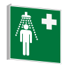 Panneau Douche de sécurité ISO 7010 drapeau en T