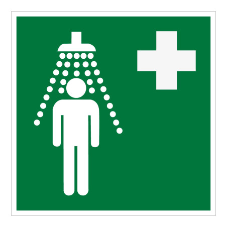 Panneau premiers secours - Douche de sécurité - ISO EN 7010