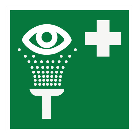 Panneau premiers secours - Lavage oculaire - E011 - ISO 7001