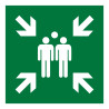 Panneau premiers secours - Point de rassemblement E007 - ISO 7001