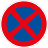 Panneau de Prescription - Arrêt et Stationnement Interdits - B6d - Alu
