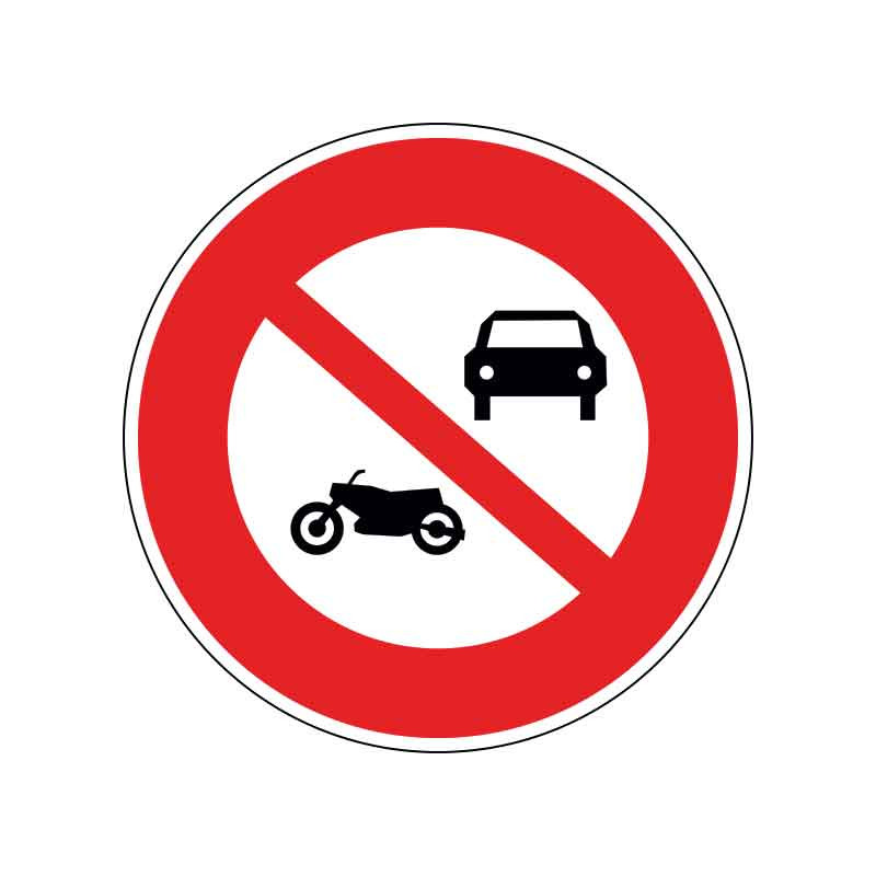 Panneau Interdit aux véhicules à moteur