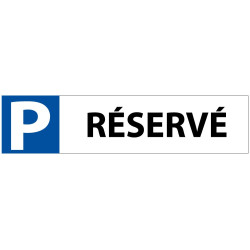 Panneau - ""P RÉSERVÉ"" pour Butée de Parking - 85 x 350 mm - PVC